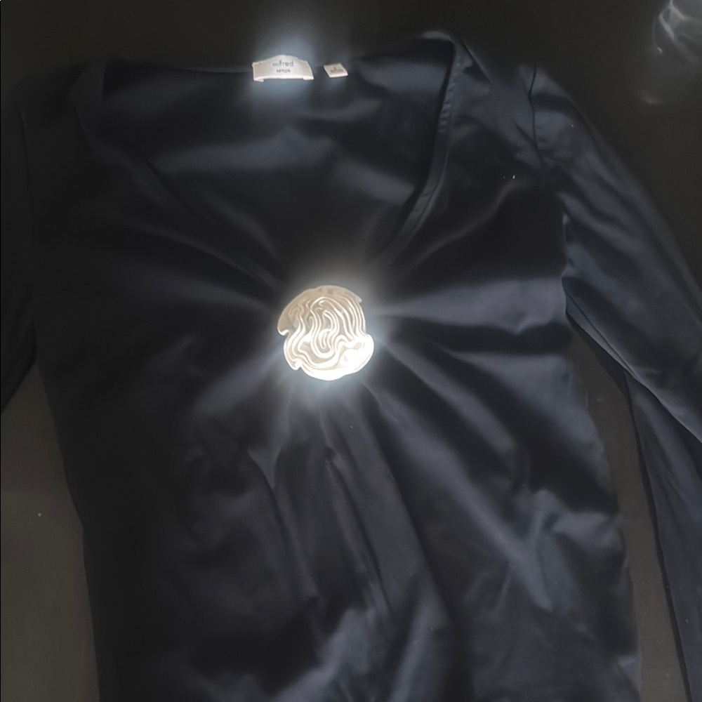 Elegant Black Top with Gold Accent